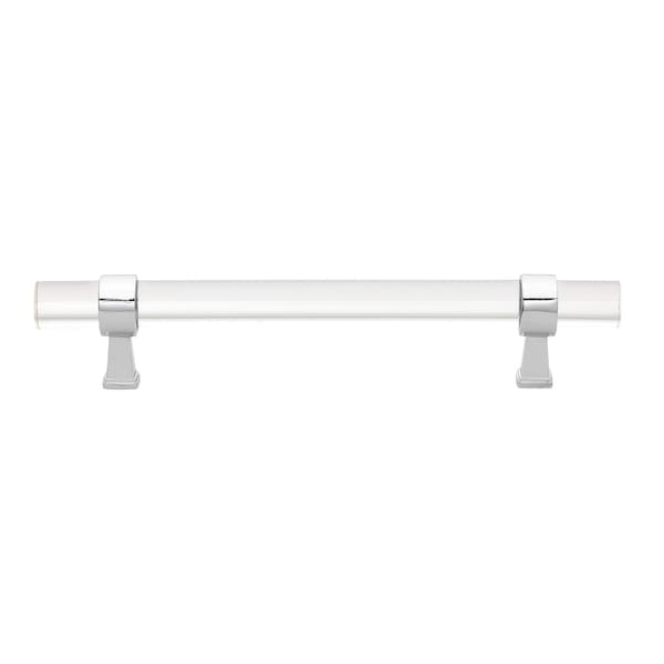 Gliderite Hardware 5-1/16 in. Center to Center Clear Acrylic Cabinet Pull Polished Chrome 4718-128-PC-1 - main